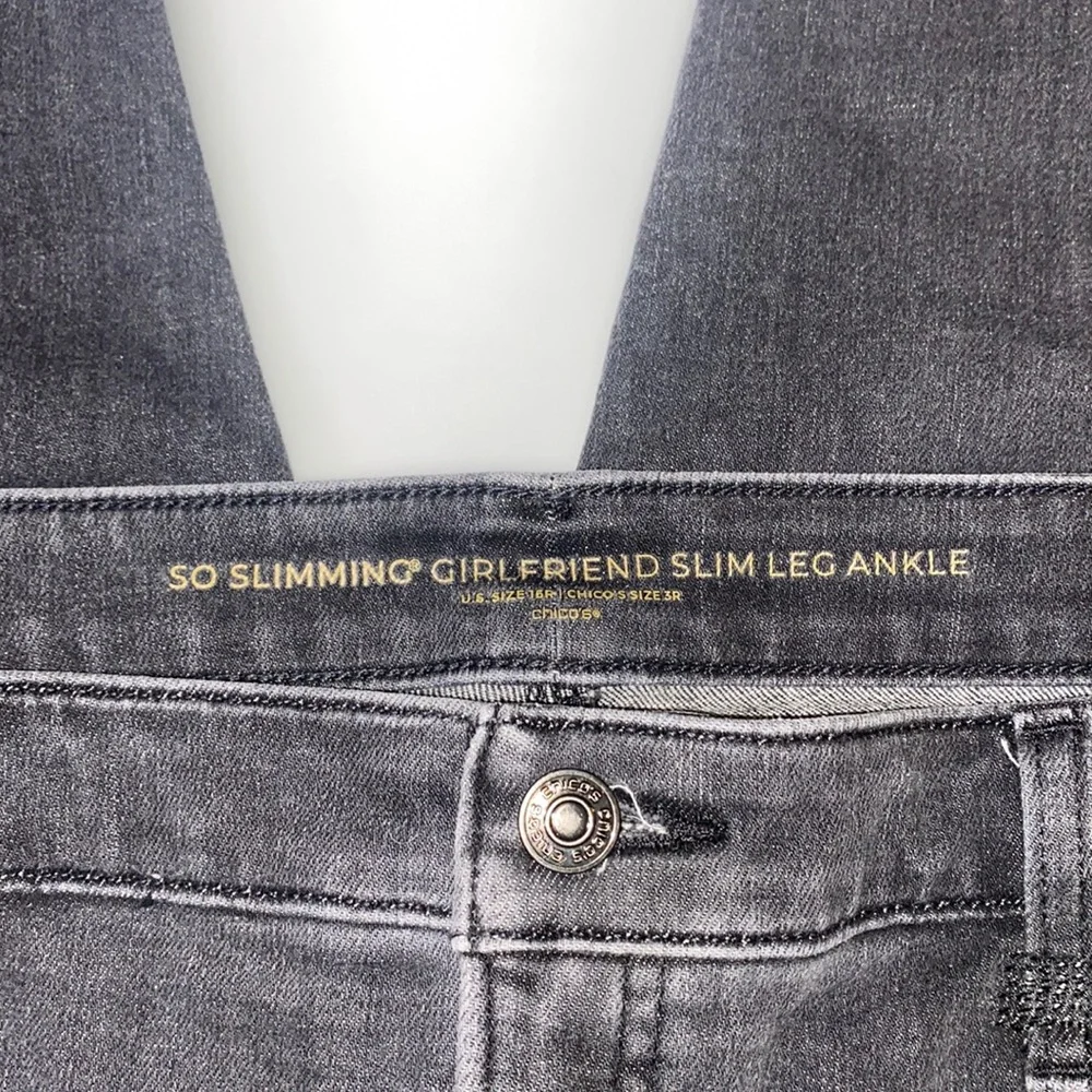Chicos So Slimming Girlfriend Slim Leg Ankle sz16R - Picture 4 of 7